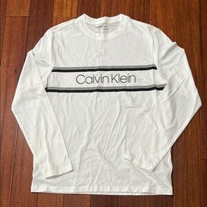 Calvin Klein White Long Sleeve Cotton Shirt